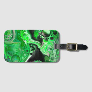 Etiqueta Para Maletas Arte digital de mármol verde