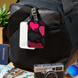 Etiqueta Para Maletas Arte en la pared de tríptico rosa caliente