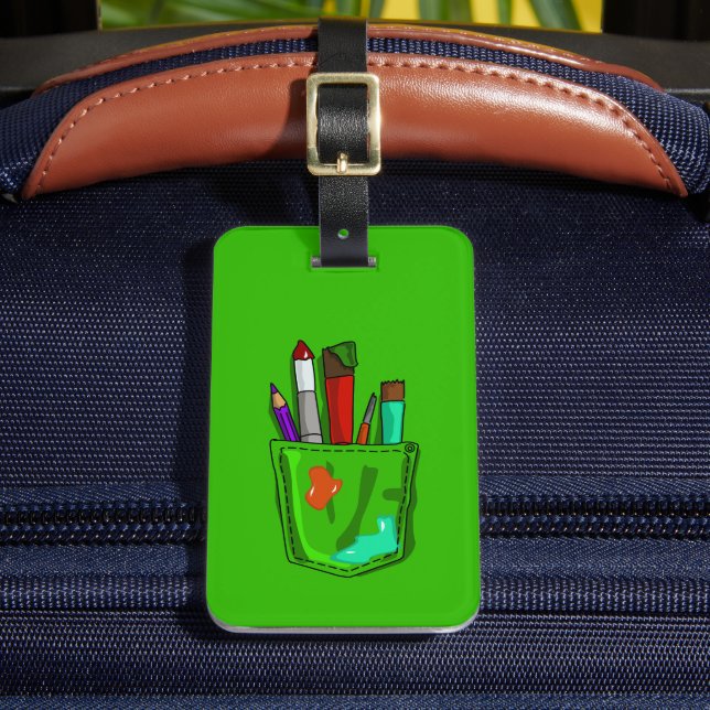 Etiqueta Para Maletas Arte en mi bolsillo (Anverso In situ 2)