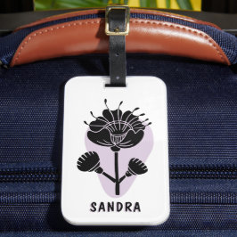 Etiqueta Para Maletas Arte floral personalizado moderno único