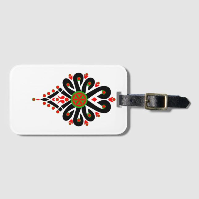 Etiqueta Para Maletas Arte folclórico polaco - Parzenica (Anverso horizontal)