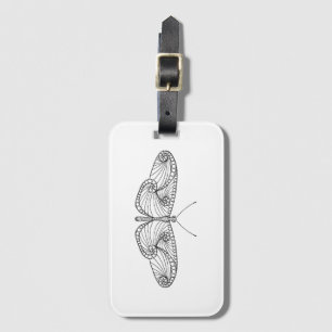 Etiqueta Para Maletas Arte inspirado de la mariposa