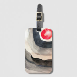 Etiqueta Para Maletas Arte moderno abstracto gris y negro en el sol