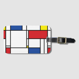 Etiqueta Para Maletas Arte Moderno De Stijl Geométrico Minimalista Mondr