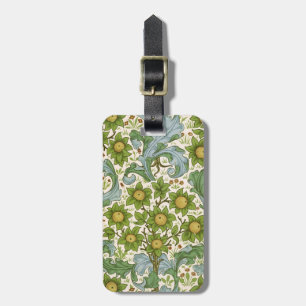 Etiqueta Para Maletas Arte Nouveau del patrón del huerto de William Morr