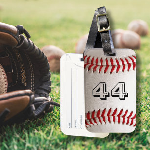 Etiqueta Para Maletas Arte personalizado de número de béisbol – Foto dep