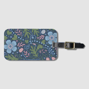 Etiqueta Para Maletas Arte popular floral elegante patrón botánico vinta