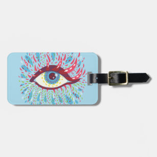 Etiqueta Para Maletas Arte psicodélico en los ojos trippy
