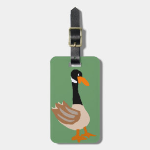 Etiqueta Para Maletas Arte tonto del primitivo del ganso
