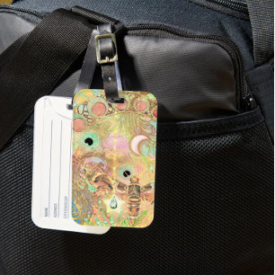 Etiqueta Para Maletas Arte vintage bohemio único hippie pastel whimsica