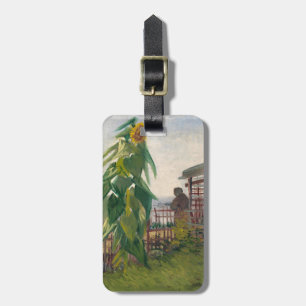 Etiqueta Para Maletas Arte Vintage Estético Van Gogh Jardín de Girasoles