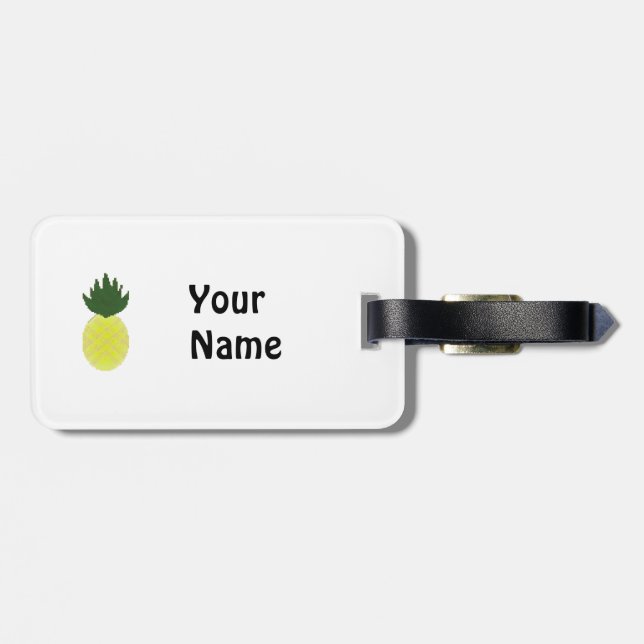 Etiqueta Para Maletas Artsy Pineapple (Atrás Horizontal)