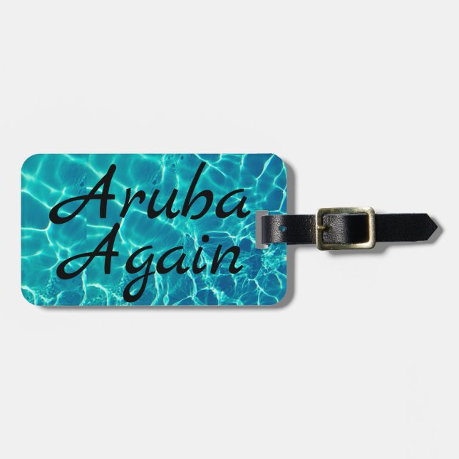 Etiqueta Para Maletas Aruba de nuevo (Frente Horizontal)