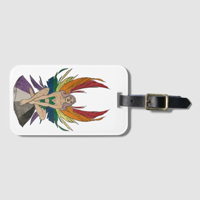 Etiqueta Para Maletas Asexual Faerie (Anverso horizontal)