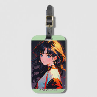 Etiqueta Para Maletas Asian anime cute girl design