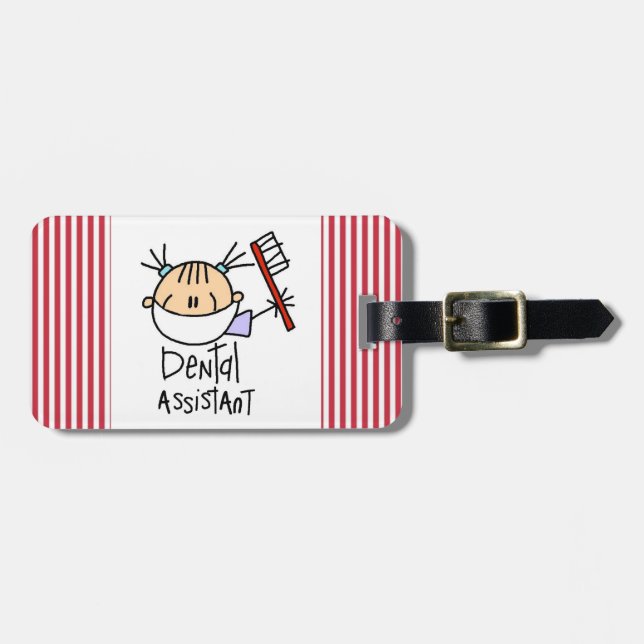 Etiqueta Para Maletas Asistente dental (Frente Horizontal)