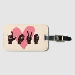 Etiqueta Para Maletas ASL Amor IV - Día de San Valentín