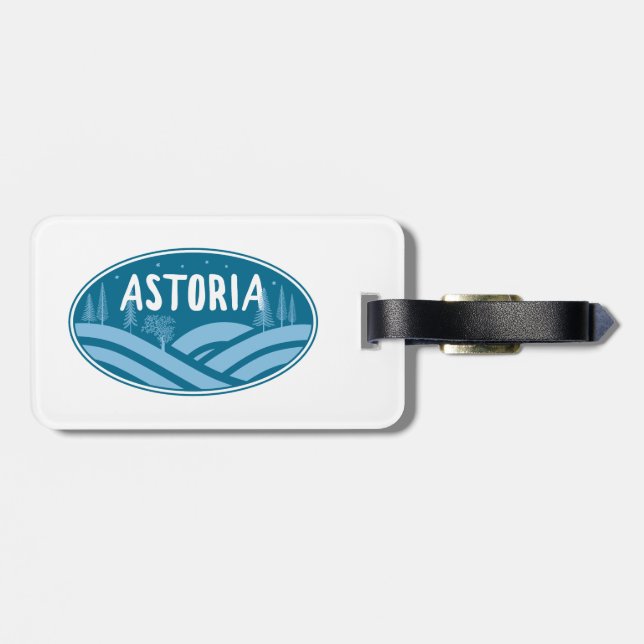 Etiqueta Para Maletas Astoria Oregon (Atrás Horizontal)