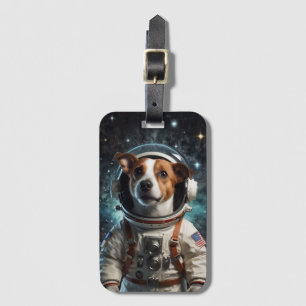 Etiqueta Para Maletas Astronauta Cute Jack Russell Terrier