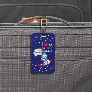 Etiqueta Para Maletas Astronauta Cute Panda De Oso En Los Niños De Los B