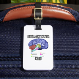 Etiqueta Para Maletas Asunto inteligente interior (humor cerebral anatóm