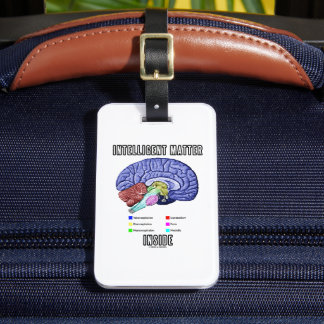 Etiqueta Para Maletas Asunto inteligente interior (humor cerebral anatóm