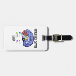 Etiqueta Para Maletas Asunto inteligente interior (humor cerebral anatóm
