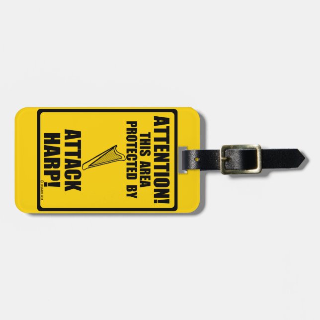 Etiqueta Para Maletas Atacar arpa (Frente Horizontal)