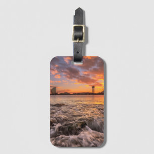 Etiqueta Para Maletas Atardecer En Barcelona