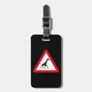 Etiqueta Para Maletas Atención: Giraffe Crossing!
