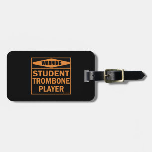 Etiqueta Para Maletas ¡Atención! ¡Jugador de trombón estudiantil!