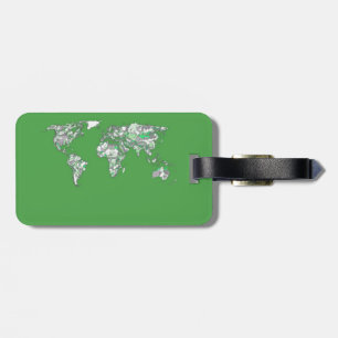 Etiqueta Para Maletas Atlas verde gris