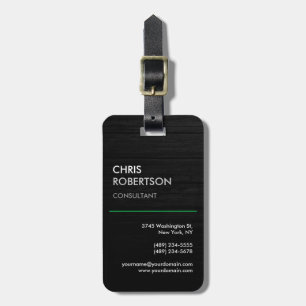 Etiqueta Para Maletas Atractivo gris negro vertical