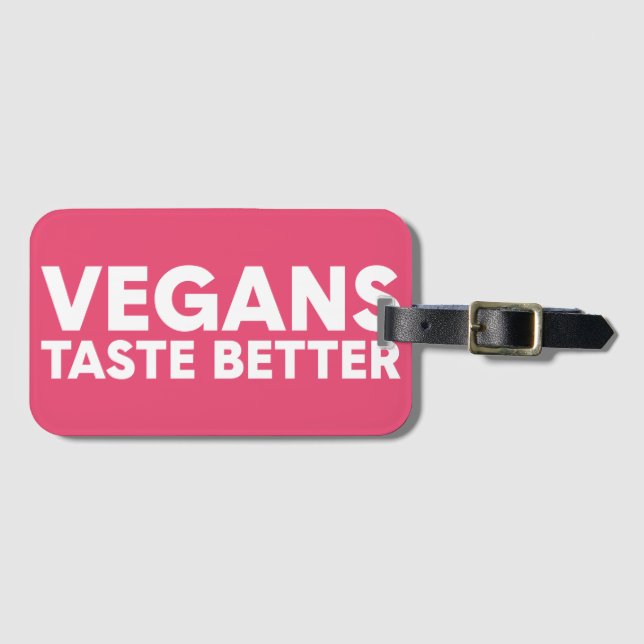 Etiqueta Para Maletas Atractivo Vegano (Anverso horizontal)