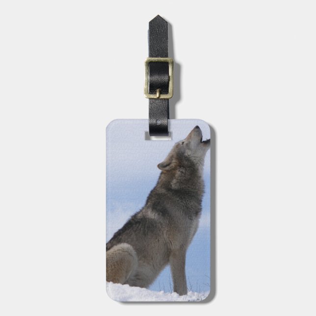 Etiqueta Para Maletas Aullido del lobo (Frente Vertical)