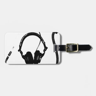 Etiqueta Para Maletas Auriculares de DJ del estilo de la plantilla