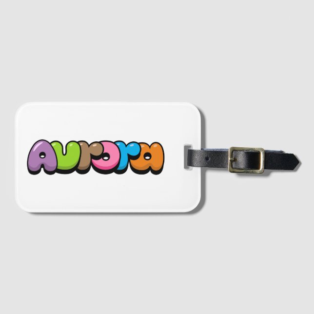Etiqueta Para Maletas Aurora (Anverso horizontal)