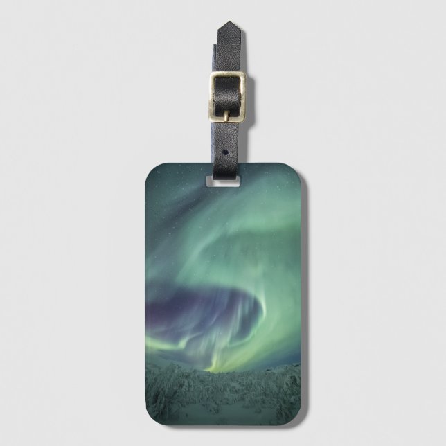 Etiqueta Para Maletas Aurora Borealis (Anverso vertical)