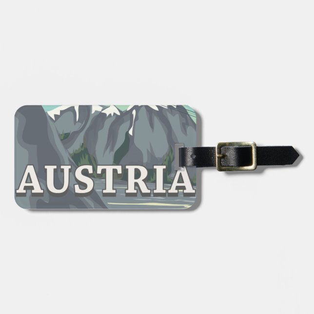 Etiqueta Para Maletas Austria (Frente Horizontal)