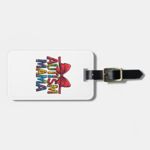 Etiqueta Para Maletas Autismo Mama Bow Coquette Mom Autism Awareness