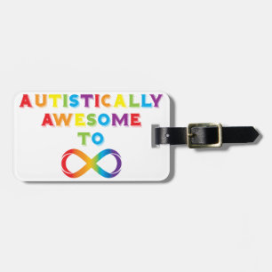 Etiqueta Para Maletas Autisticamente Asombroso A Infinito