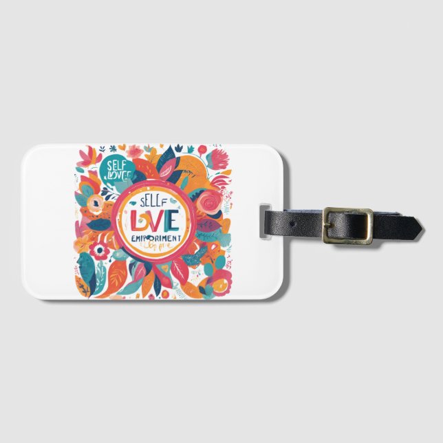 Etiqueta Para Maletas Autoamor y empoderamiento (Anverso horizontal)