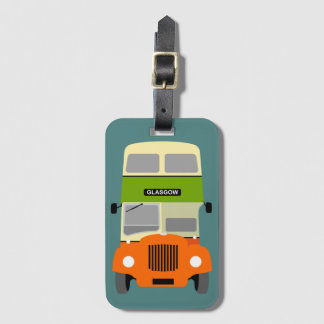 Etiqueta Para Maletas Autobús del autobús de dos pisos de Glasgow del