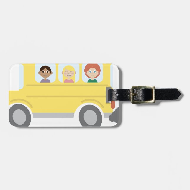 Etiqueta Para Maletas Autobús escolar (Frente Horizontal)