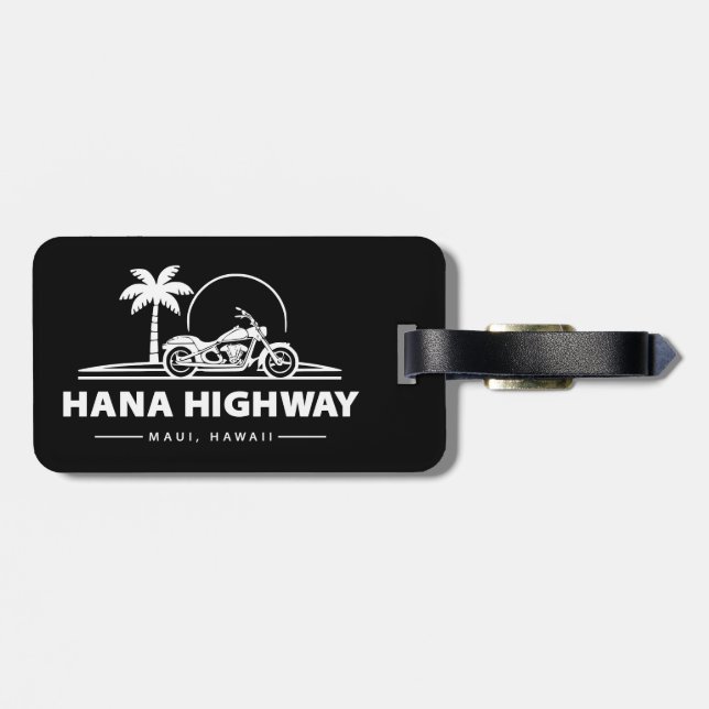 Etiqueta Para Maletas Autopista Hana Maui Hawaii (Atrás Horizontal)