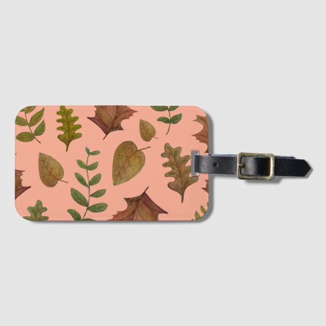 Etiqueta Para Maletas Autumn leaves (Anverso horizontal)