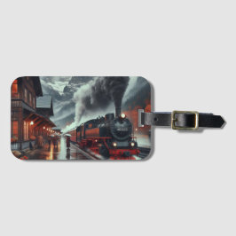 Etiqueta Para Maletas Autumn Mountain Train Journey