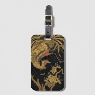Etiqueta Para Maletas Ave dorado Antídoto clásico japonés