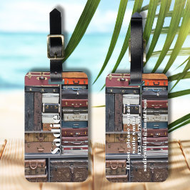 Etiqueta Para Maletas Aventuras de viaje, maletas de época