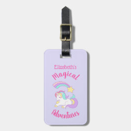 Etiqueta Para Maletas Aventuras mágicas Unicornio y estrella del tiro